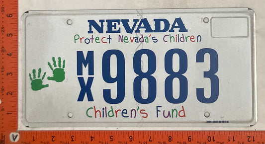 Undated Nevada #M/X 9883 Passenger License Plate
