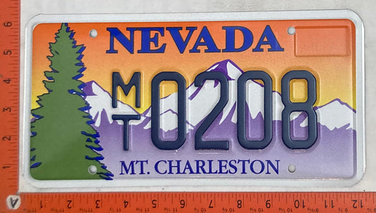 Undated Nevada #M/T 0208 Passenger License Plate