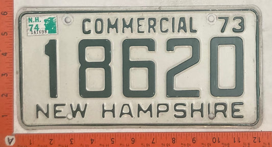 1973 New Hampshire #18620 Commercial License Plate