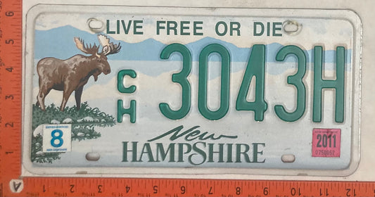 2012 New Hampshire #C/H 3043H Passenger License Plate