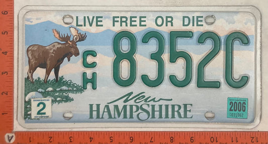 2006 New Hampshire #C/H 8352C Passenger License Plate