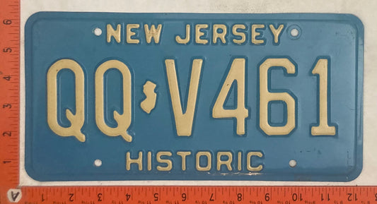 Undated New Jersey #QQ-V461 Historic Passenger License Plate