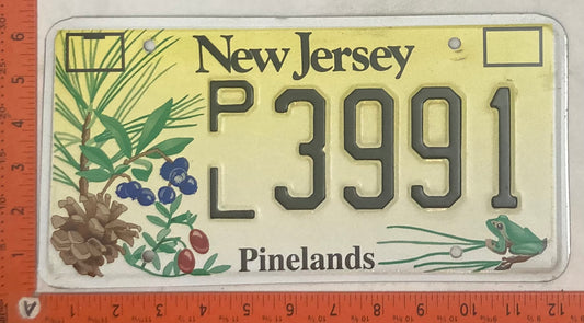 Undated New Jersey #P/L 3991 Passenger License Plate