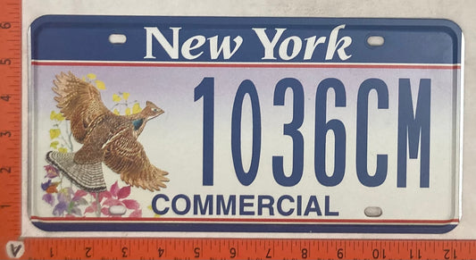Undated New York #1036CM Commercial License Plate