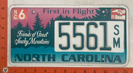 2006 North Carolina #5561S/W Passenger License Plate