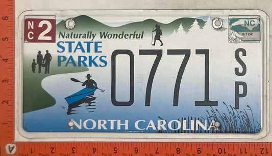 2010 North Carolina #0771 S/P Passenger License Plate