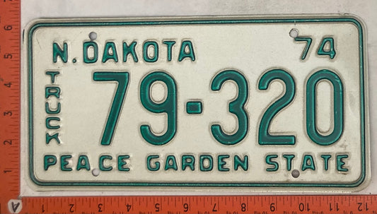 1974 North Dakota #79-320 Truck License Plate