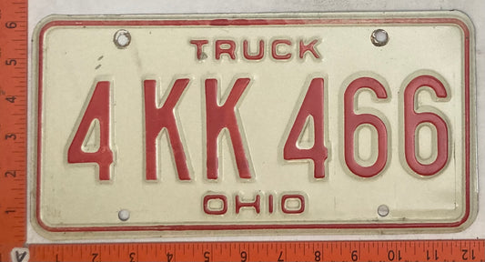 Undated Ohio #4KK466 Truck License Plate