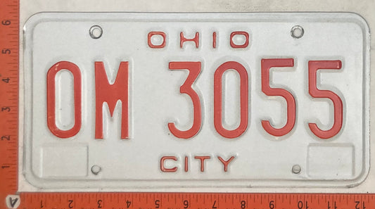Undated Ohio #OM 3055 City License Plate