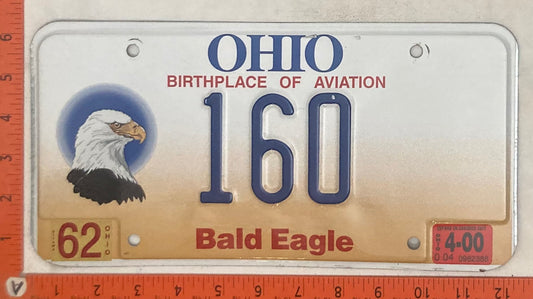 2000 Ohio #160 Passenger License Plate