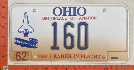 Undated Ohio #160 Passenger License Plate
