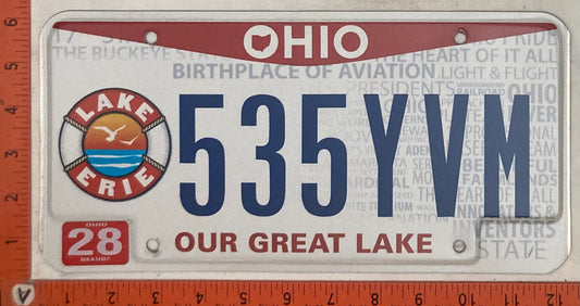 Undated Ohio #535YVM Passenger License Plate