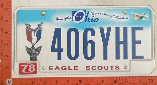 Undated Ohio #406YHE Passenger License Plate