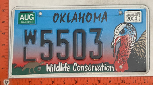 2004 Oklahoma #W/L 5503 Passenger License Plate