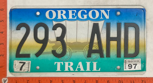 1997 Oregon #293 AHD Passenger License Plate