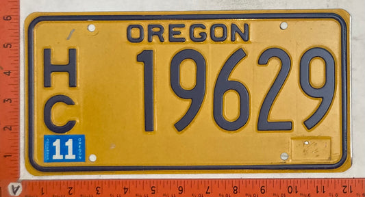 Undated Oregon #H/C 19629 Passenger License Plate
