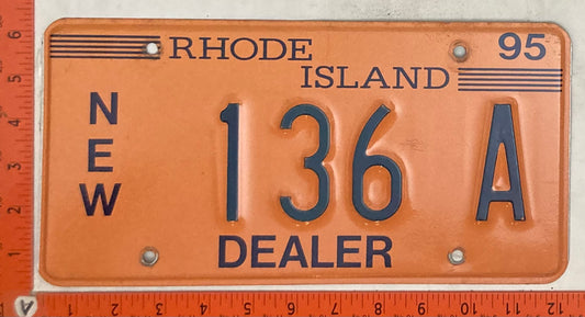 1995 Rhode Island #136 A New Dealer License Plate
