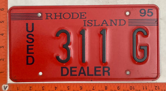 1995 Rhode Island #311 G Used Dealer License Plate