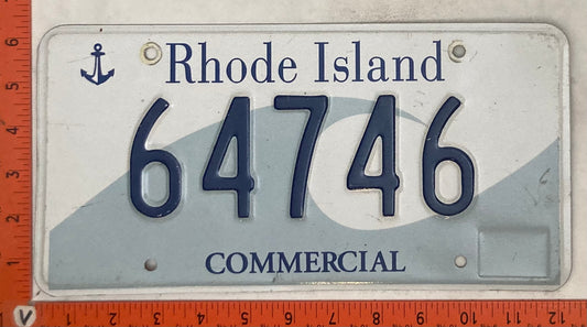 Undated Rhode Island #64746 Commercial License Plate