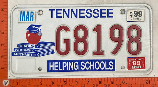 1999 Tennessee #G8198 Passenger License Plate