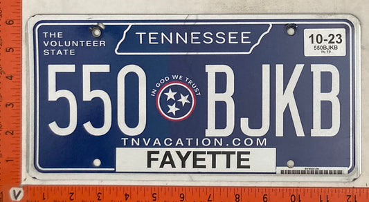 2023 Tennessee #550 BJKB Passenger License Plate