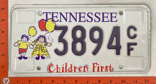 Undated Tennessee #3894 C/F Passenger License Plate
