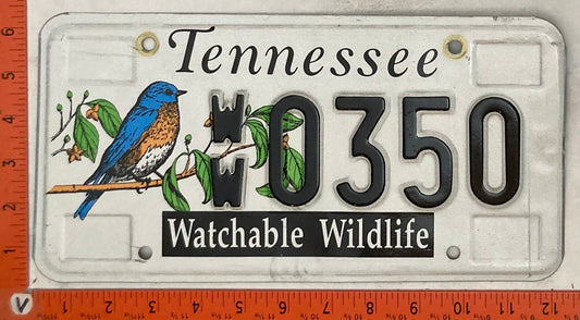 Undated Tennessee #W/W 0350 Passenger License Plate
