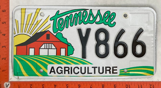 Undated Tennessee #Y866 Passenger License Plate