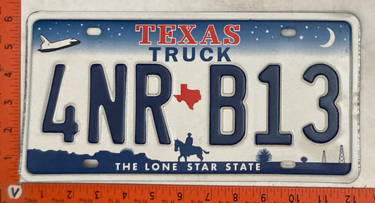 Undated Texas #4NR B13 Truck License Plate