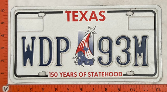 Undated Texas #WDP 93M Passenger License Plate