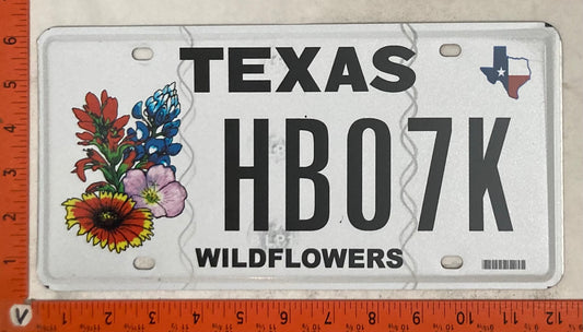 Undated Texas #HBO7K Passenger License Plate