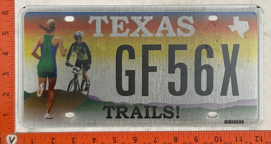 Undated Texas #GF56X Passenger License Plate