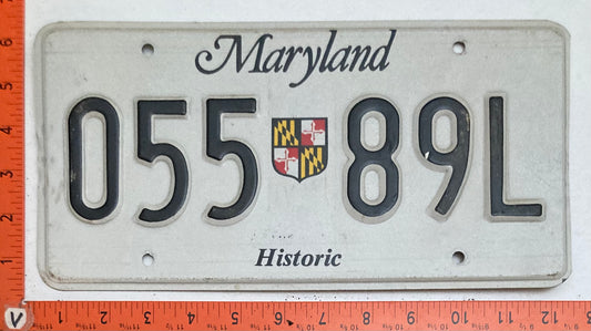 1988 - current Maryland #055 89L Historic License Plate
