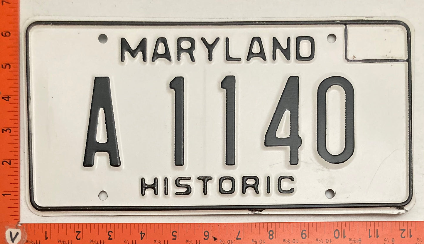 1981 Maryland #A 1140 Historic License Plate
