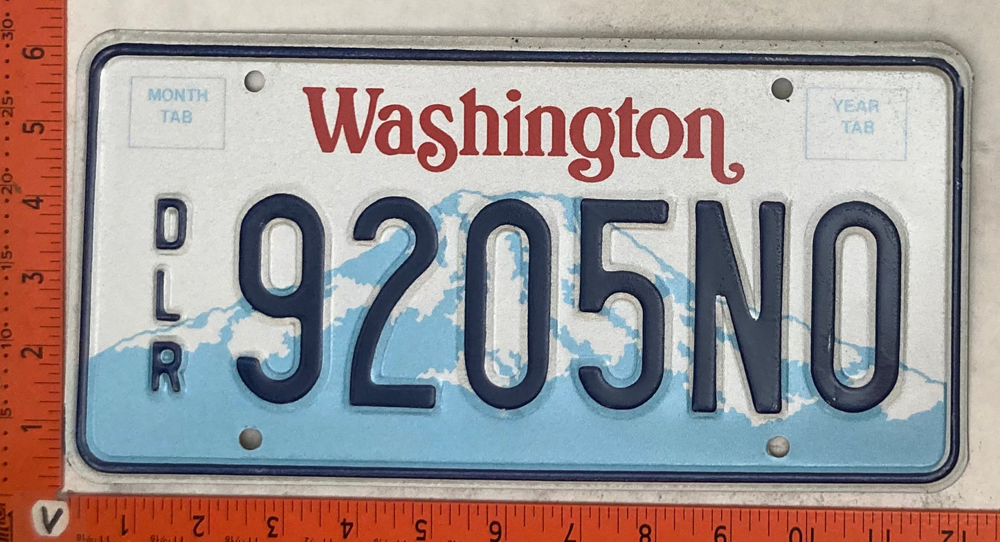 Undated Washington #D/L/R 9205NO Dealer License Plate