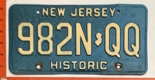 New Jersey 982N QQ Historic License Plate