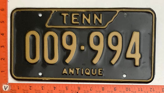1972 Tennessee #009-994 Antique License Plate