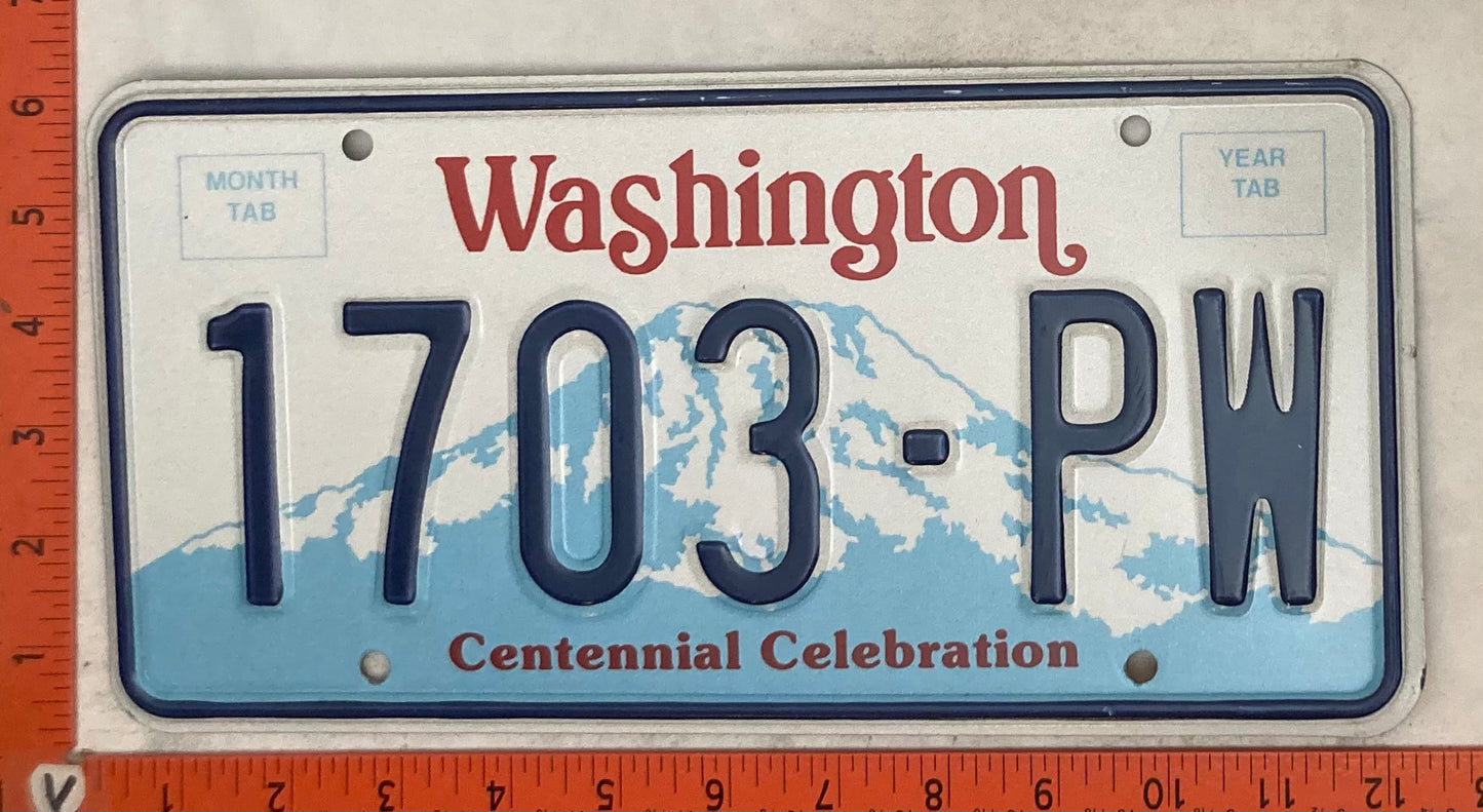 Undated Washington #1703-PW Prisoner of War Passenger License Plate
