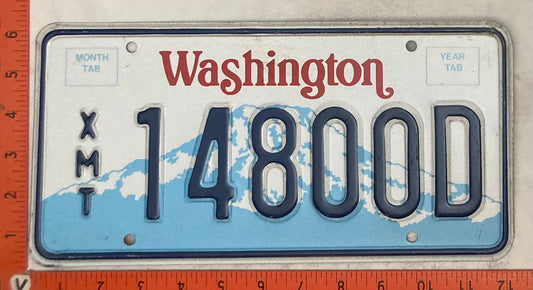 Undated Washington #X/M/T 14800D Tax Exempt License Plate