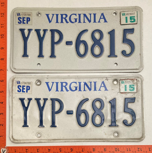 2015 Virginia #YYP-6815 Passenger license plates (Crafter)