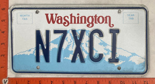 Undated Washington #N7XCI Passenger License Plate
