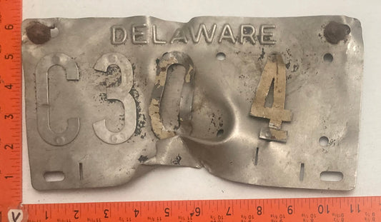 1950s Delaware #30?4? Commercial License Plate
