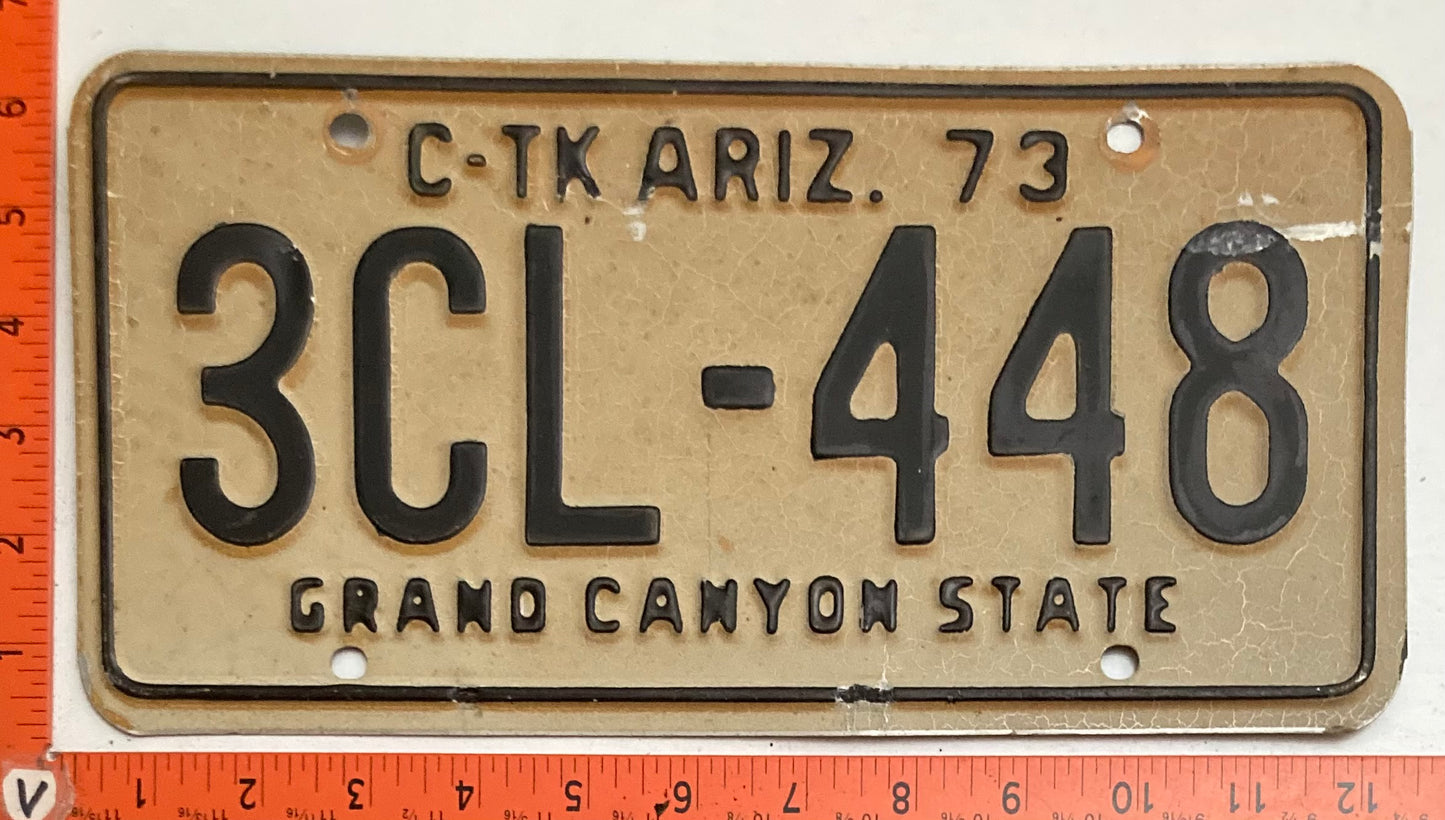 1973 Arizona #3CL-448 Truck License Plate