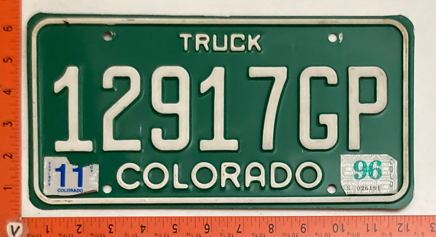 1996 Colorado #12917GP Truck License Plate