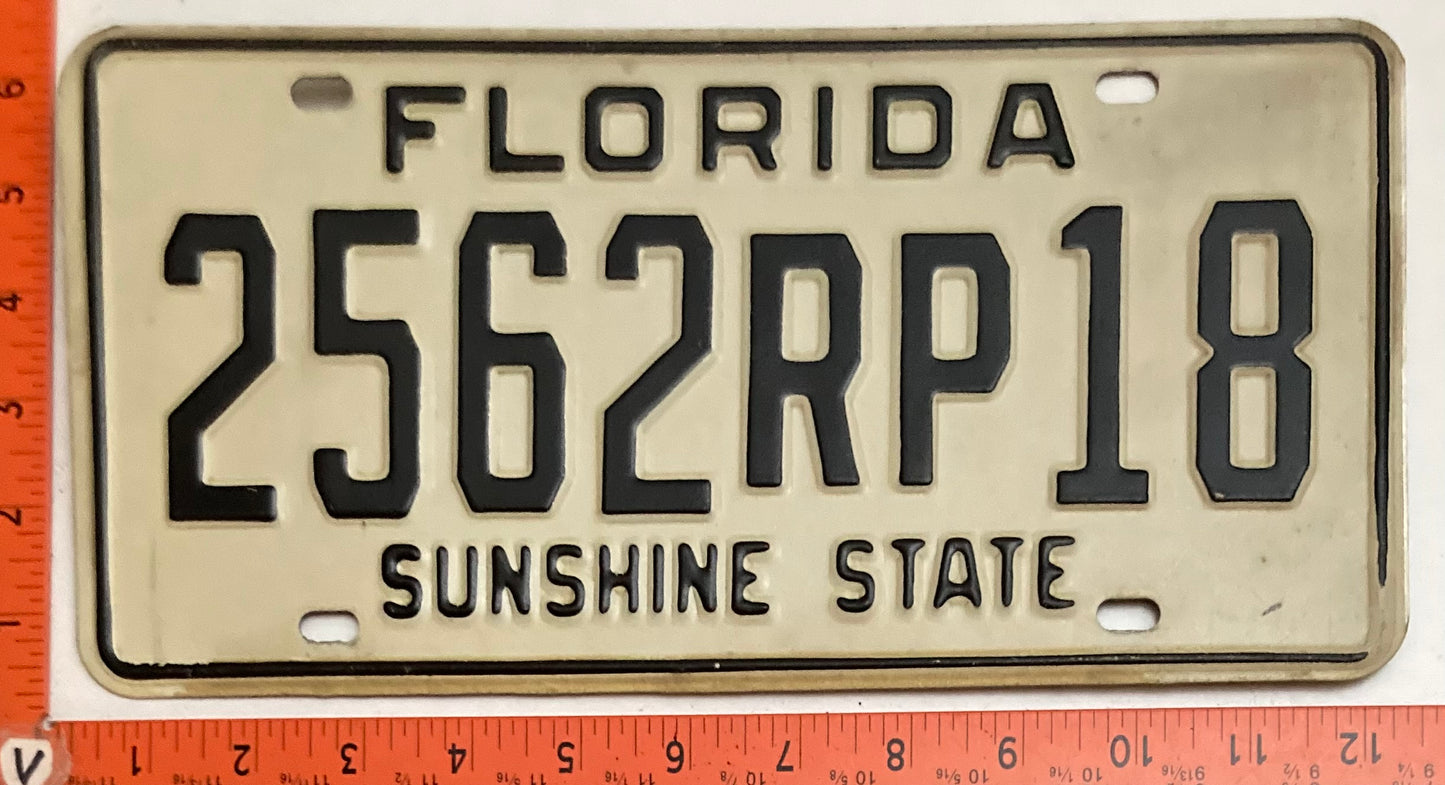 1972 Florida #2562RP18 Real Property License Plate