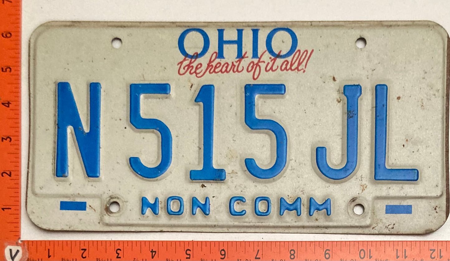 1996 Ohio #N515 JL Non-Commercial Truck License Plate