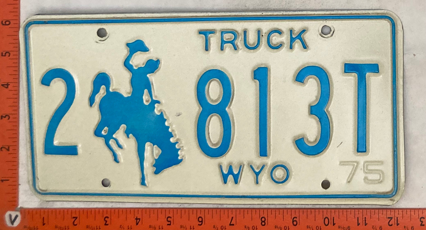 1975 Wyoming #2 813T Truck License Plate