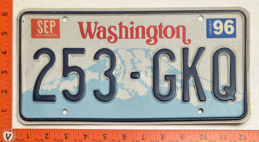 1996 Washington #253-GKQ Passenger License Plate