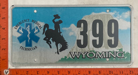 Undated Wyoming #399 Passenger License Plate