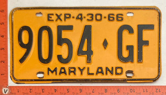 1966 Maryland #9054-GF Truck License Plate